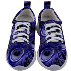 Purple Peacock Feather Kids Athletic Shoes