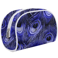 Purple Peacock Feather Make Up Case (large)