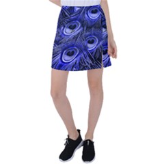 Purple Peacock Feather Tennis Skirt