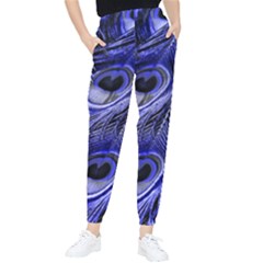 Purple Peacock Feather Tapered Pants by Jancukart