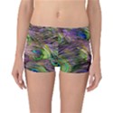 Green Purple And Blue Peacock Feather Reversible Boyleg Bikini Bottoms View3