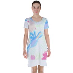 Tropical T- Shirt Tropical Fashion Deforest T- Shirt Short Sleeve Nightdress by maxcute