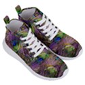 Green Purple And Blue Peacock Feather Women s Lightweight High Top Sneakers View3