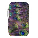 Green Purple And Blue Peacock Feather Waist Pouch (Large) View1