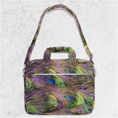 Green Purple And Blue Peacock Feather Macbook Pro 13  Shoulder Laptop Bag 