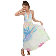 Tropical T- Shirt Tropical Fashion Deforest T- Shirt Backless Maxi Beach Dress by maxcute