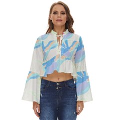 Tropical T- Shirt Tropical Fashion Deforest T- Shirt Boho Long Bell Sleeve Top by maxcute