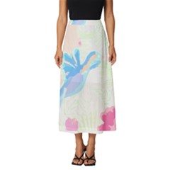 Tropical T- Shirt Tropical Fashion Deforest T- Shirt Classic Midi Chiffon Skirt