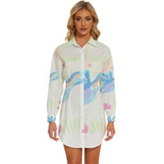 Tropical T- Shirt Tropical Fashion Deforest T- Shirt Womens Long Sleeve Shirt Dress