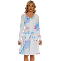 Tropical T- Shirt Tropical Fashion Deforest T- Shirt Long Sleeve Dress With Pocket by maxcute