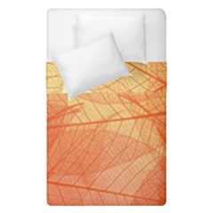 Orange Leaves Colorful Transparent Texture Of Natural Background Duvet Cover Double Side (single Size)