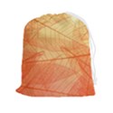 Orange Leaves Colorful Transparent Texture Of Natural Background Drawstring Pouch (2XL) View1