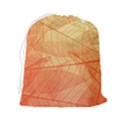 Orange Leaves Colorful Transparent Texture Of Natural Background Drawstring Pouch (2XL) View2