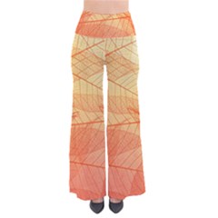 Orange Leaves Colorful Transparent Texture Of Natural Background So Vintage Palazzo Pants by Jancukart