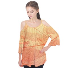 Orange Leaves Colorful Transparent Texture Of Natural Background Flutter Tees