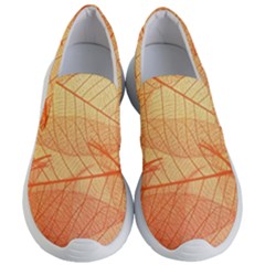 Orange Leaves Colorful Transparent Texture Of Natural Background Women s Lightweight Slip Ons