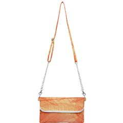 Orange Leaves Colorful Transparent Texture Of Natural Background Mini Crossbody Handbag