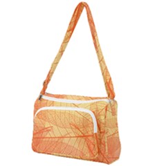 Orange Leaves Colorful Transparent Texture Of Natural Background Front Pocket Crossbody Bag