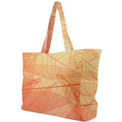 Orange Leaves Colorful Transparent Texture Of Natural Background Simple Shoulder Bag