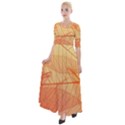 Orange Leaves Colorful Transparent Texture Of Natural Background Half Sleeves Maxi Dress View1