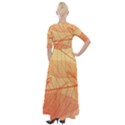 Orange Leaves Colorful Transparent Texture Of Natural Background Half Sleeves Maxi Dress View2