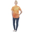 Orange Leaves Colorful Transparent Texture Of Natural Background Women s Short Sleeve Pocket Shirt View2