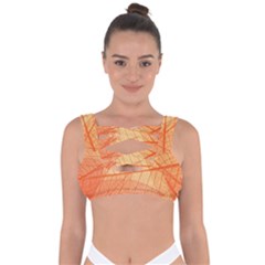 Orange Leaves Colorful Transparent Texture Of Natural Background Bandaged Up Bikini Top