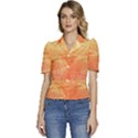 Orange Leaves Colorful Transparent Texture Of Natural Background Puffed Short Sleeve Button Up Jacket View1