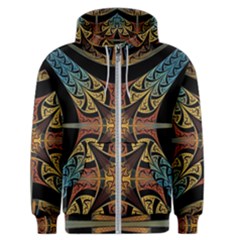 Abstract, Pattern Arabesque Design Tile Decoration Seamless Men s Zipper Hoodie