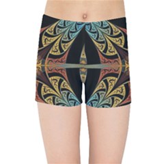 Abstract, Pattern Arabesque Design Tile Decoration Seamless Kids  Sports Shorts