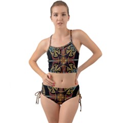 Abstract, Pattern Arabesque Design Tile Decoration Seamless Mini Tank Bikini Set