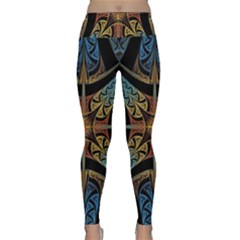 Abstract, Pattern Arabesque Design Tile Decoration Seamless Lightweight Velour Classic Yoga Leggings