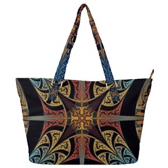 Abstract, Pattern Arabesque Design Tile Decoration Seamless Full Print Shoulder Bag