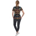 Abstract, Pattern Arabesque Design Tile Decoration Seamless Short Sleeve Zip Up Jacket View2