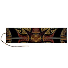 Abstract, Pattern Arabesque Design Tile Decoration Seamless Roll Up Canvas Pencil Holder (l)