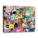 Assorted Cartoon Characters Doodle  Style Heroes Deluxe Canvas 20  x 16  (Stretched) View1