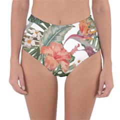 Tropical T- Shirt Tropical Fashion Florealense T- Shirt Reversible High-waist Bikini Bottoms by maxcute