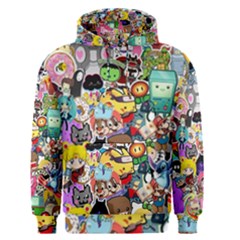 Assorted Cartoon Characters Doodle  Style Heroes Men s Core Hoodie by Jancukart