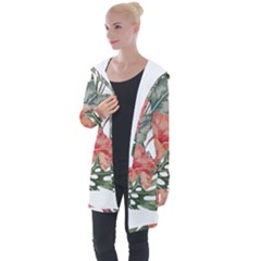 Tropical T- Shirt Tropical Fashion Florealense T- Shirt Longline Hooded Cardigan by maxcute