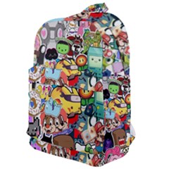 Assorted Cartoon Characters Doodle  Style Heroes Classic Backpack by Jancukart