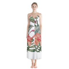 Tropical T- Shirt Tropical Fashion Florealense T- Shirt Button Up Chiffon Maxi Dress by maxcute