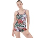 Tropical T- Shirt Tropical Fashion Florealense T- Shirt Boyleg Tankini Set  View1