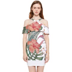 Tropical T- Shirt Tropical Fashion Florealense T- Shirt Shoulder Frill Bodycon Summer Dress by maxcute