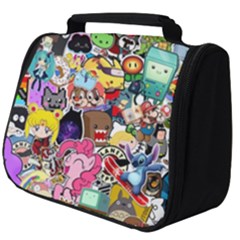 Assorted Cartoon Characters Doodle  Style Heroes Full Print Travel Pouch (big) by Jancukart