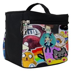 Assorted Cartoon Characters Doodle  Style Heroes Make Up Travel Bag (small) by Jancukart