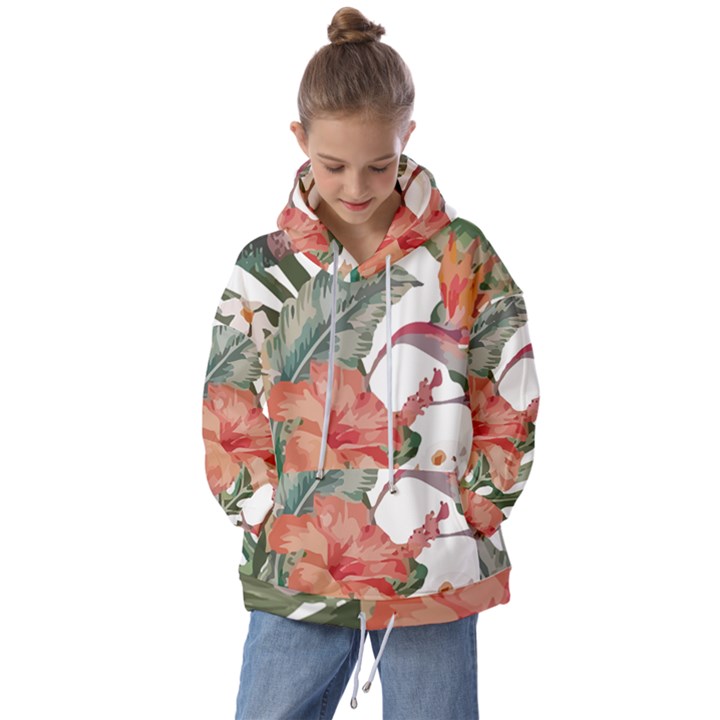 Tropical T- Shirt Tropical Fashion Florealense T- Shirt Kids  Oversized Hoodie