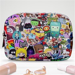 Assorted Cartoon Characters Doodle  Style Heroes Make Up Pouch (small)