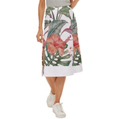 Tropical T- Shirt Tropical Fashion Florealense T- Shirt Midi Panel Skirt by maxcute