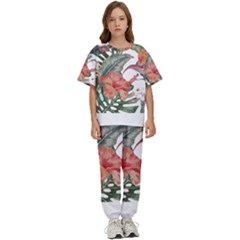 Tropical T- Shirt Tropical Fashion Florealense T- Shirt Kids  Tee And Pants Sports Set by maxcute