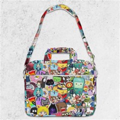 Assorted Cartoon Characters Doodle  Style Heroes Macbook Pro 13  Shoulder Laptop Bag 